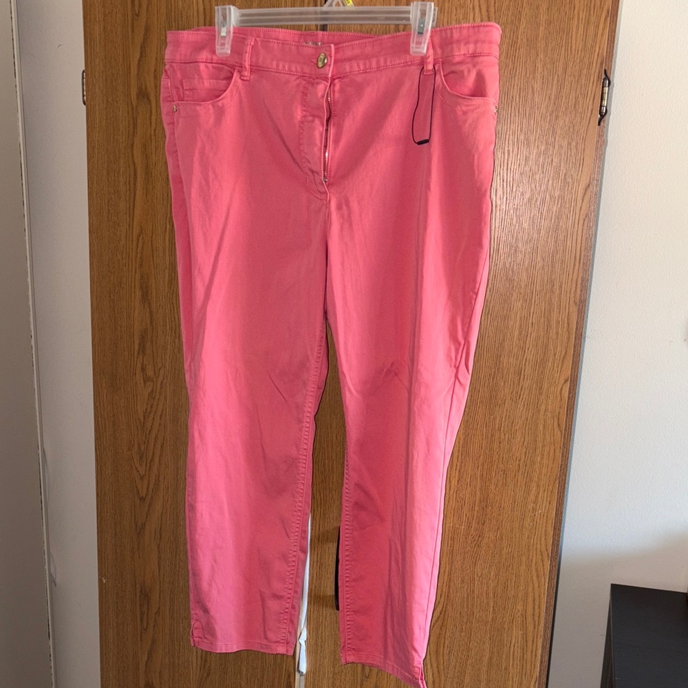 New Olsen Europe Pink Capris cotton/ elastic